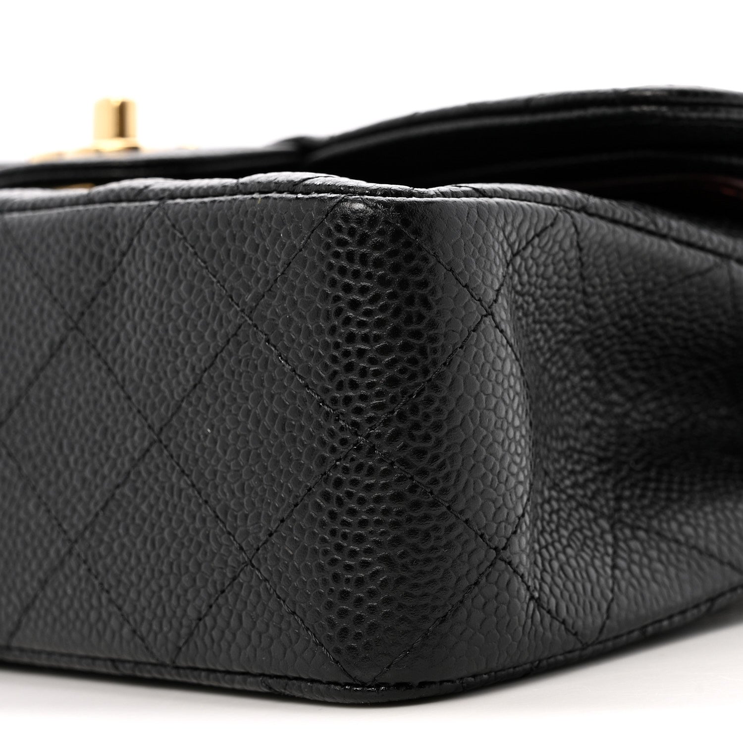 Caviar Quilted Small Double Flap Black