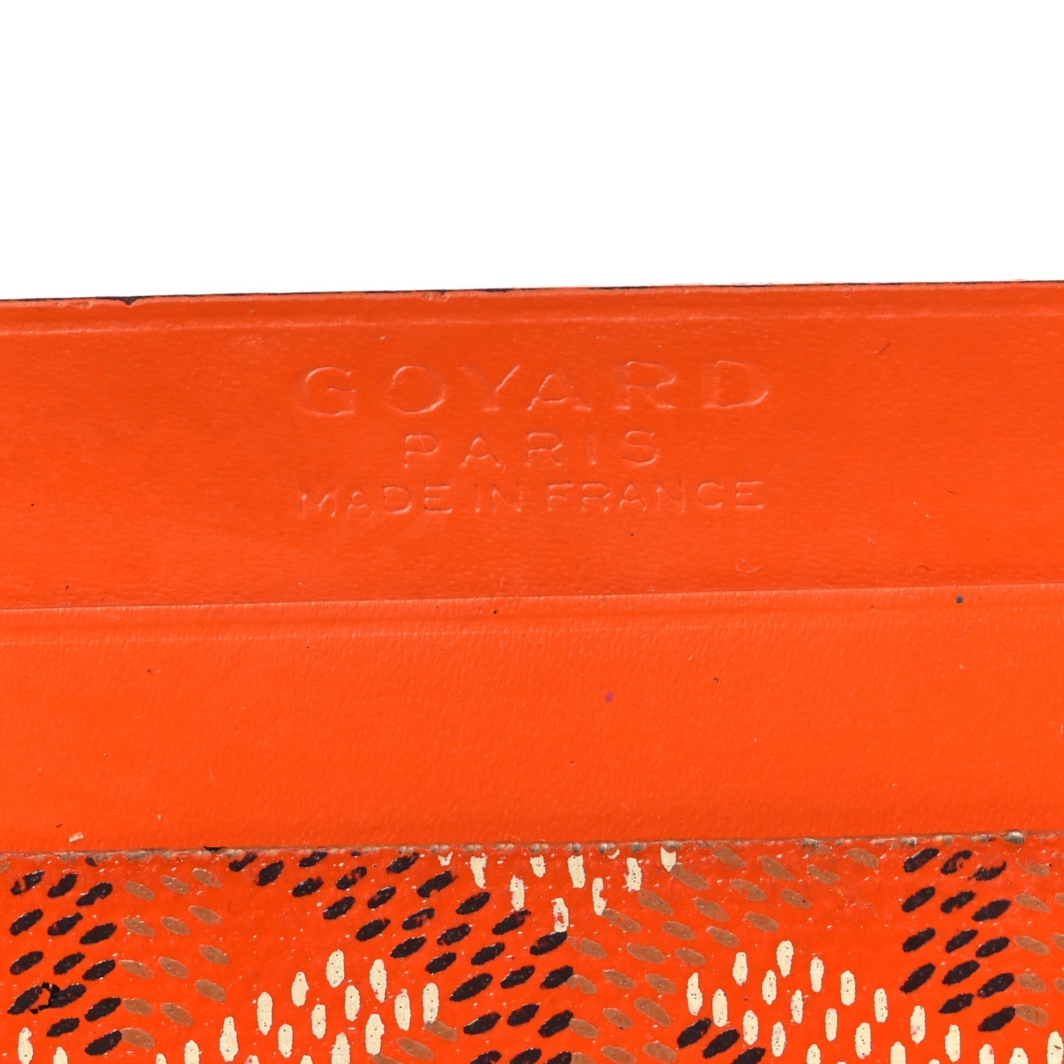 Goyardine Saint Sulpice Card Holder Orange