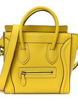 Drummed Calfskin Nano Luggage Citron