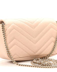 Calfskin Matelasse Super Mini GG Marmont Shoulder Bag Porcelain Rose