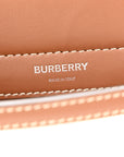 Smooth Calfskin Canvas Horseferry Print Mini Title Bag with Pocket Natural Malt Brown