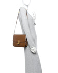 Box Calfskin Medium Classic Box Flap Bag Camel