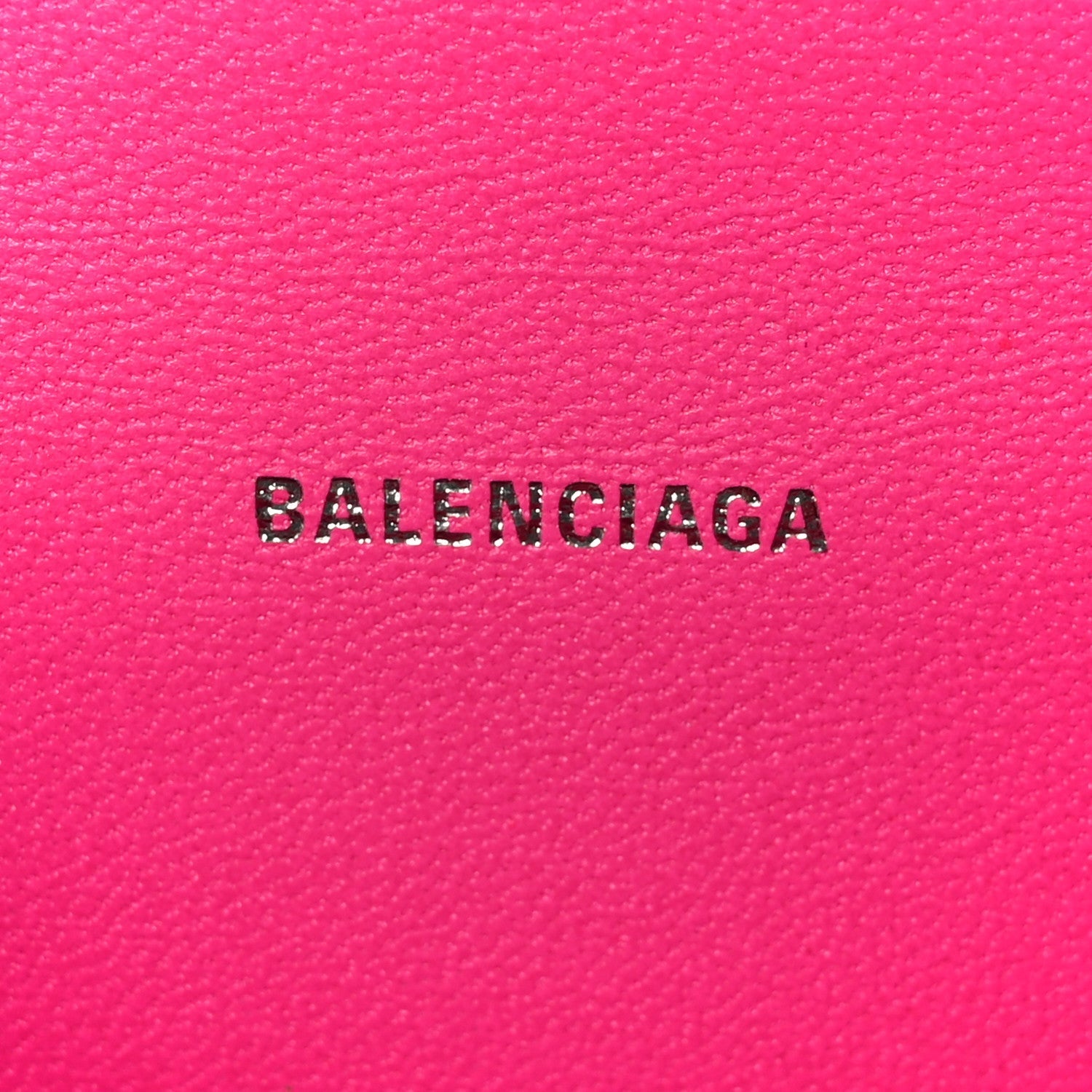 Shiny Box Calfskin Hourglass Top Handle Bag XS Acid Fuchsia
