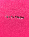 Shiny Box Calfskin Hourglass Top Handle Bag XS Acid Fuchsia