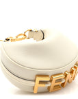 Vitello Grace Matte Nano FNDIgraphy Hobo Charm White Ice