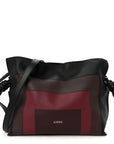 x Albers Nappa Calfskin Medium Flamenco Clutch Black Burgundy