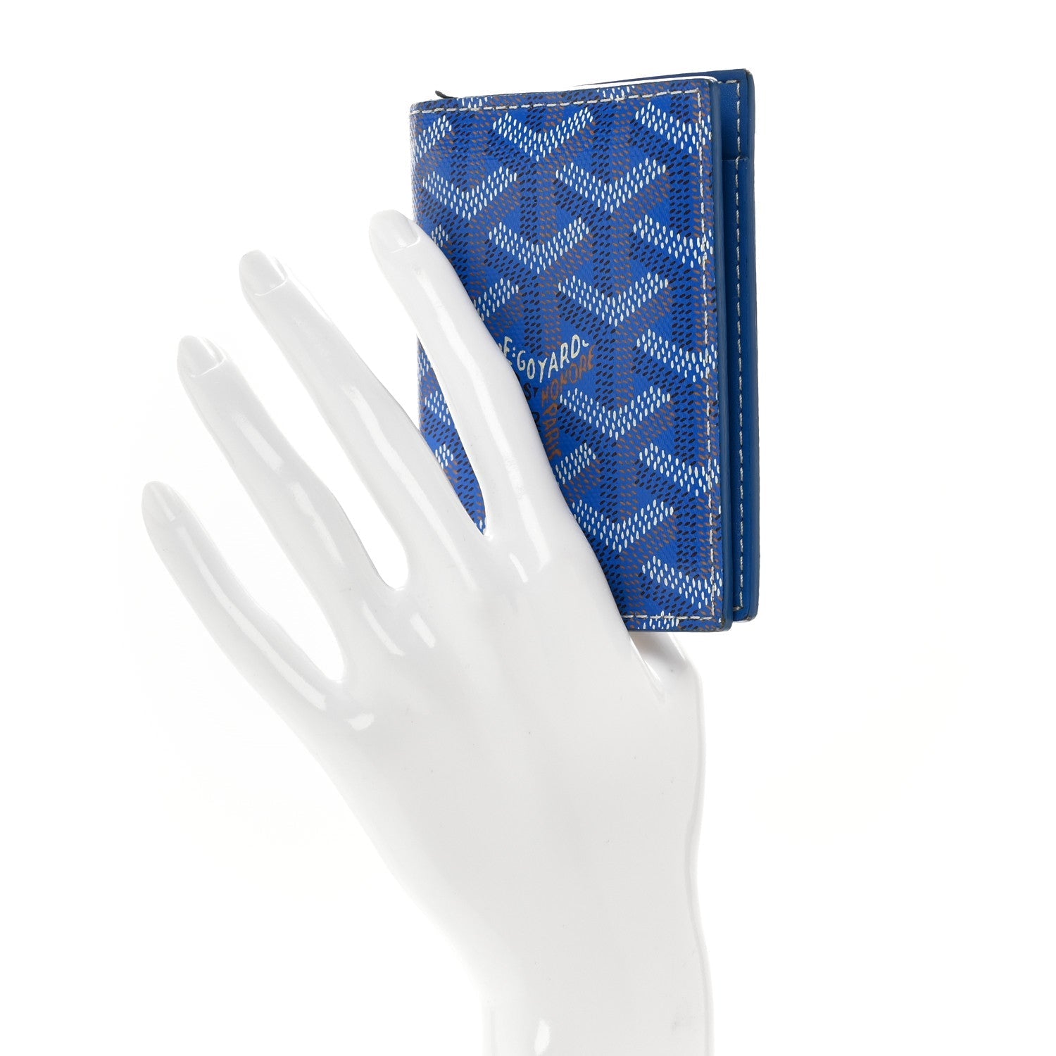 Goyardine Saint Marc Folding Card Case Sky Blue