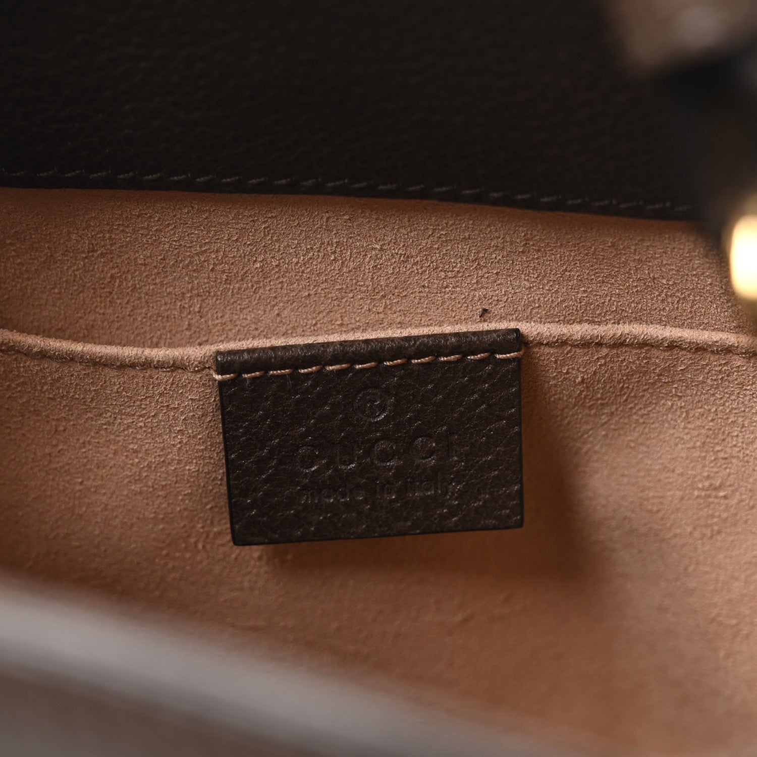 GG Supreme Monogram Web Small Ophidia Bucket Bag Brown