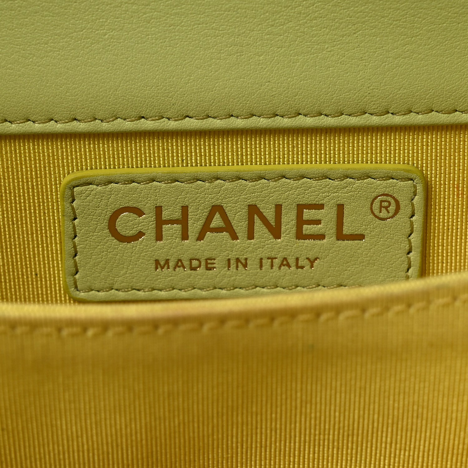 Calfskin Quilted North South Boy Flap Light Green
