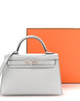 Metallic Chevre Chamkilight Mini Kelly Sellier 20 Argent