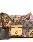 GG Supreme Monogram Bengal Small Padlock Shoulder Bag Beige Pink
