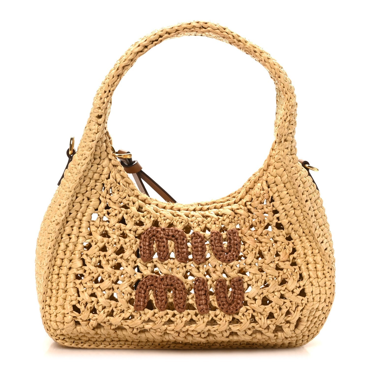 Fabric Crochet Wander Hobo Beige Khaki