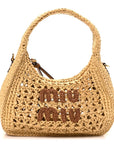 Fabric Crochet Wander Hobo Beige Khaki