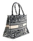 Canvas Embroidered Medium D1ORiviera Toile De Jouy Book Tote Blue