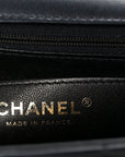 Lambskin Quilted Mini Rectangular Flap Black