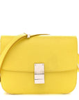 Liege Calfskin Medium Classic Box Flap Bag Fluo Yellow