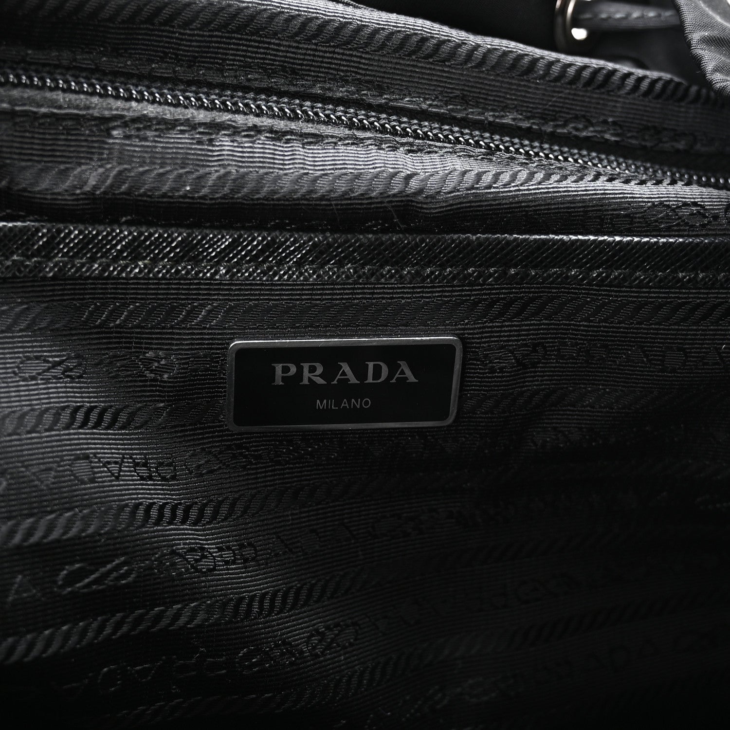 Re-Nylon Vela Saffiano Medium Backpack Black