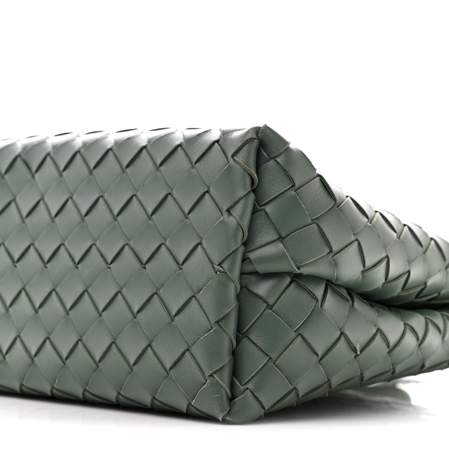 Nappa Intrecciato Medium Andiamo Shoulder Bag Aloe
