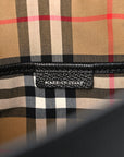 Derby Calfskin House Check Medium Banner Tote Black Sea Green