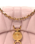 Lambskin Quilted Mini Kleio Crossbody Bag Light Pink