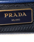 Saffiano Lux Medium Galleria Double Zip Tote Bluette