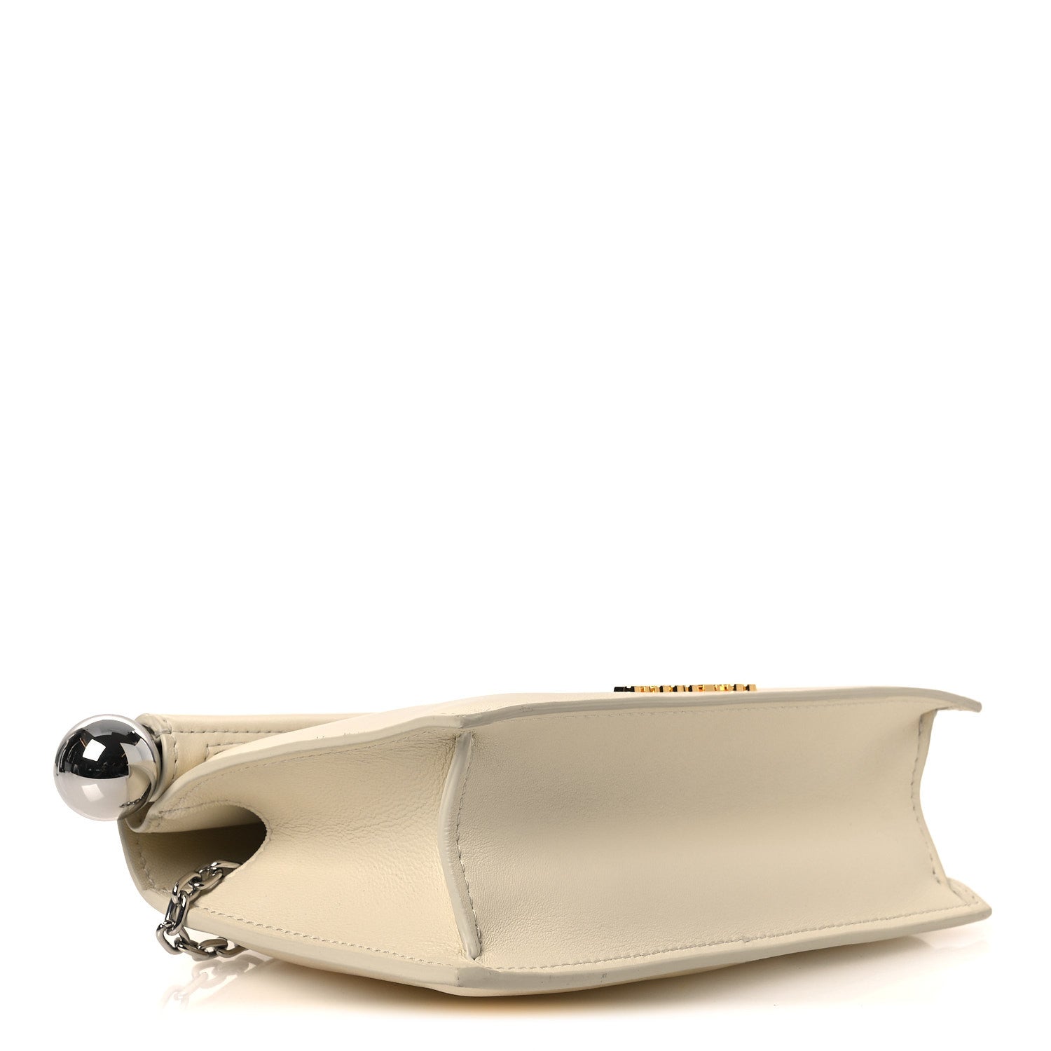 Smooth Calfskin La Petite Pochette Rond Carre Light Ivory