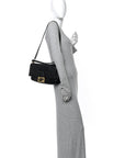 Nappa FF 1974 Embossed Large Baguette Black