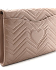 Calfskin Matelasse GG Marmont Clutch Porcelain Rose
