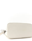 Saffiano Cuir Small Matinee Tote  Bianco Black