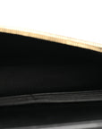 Vitello Cruise F is FNDI Bi-Color FF 1974 Embossed Medium Envelope Wallet On Chain Black Maya