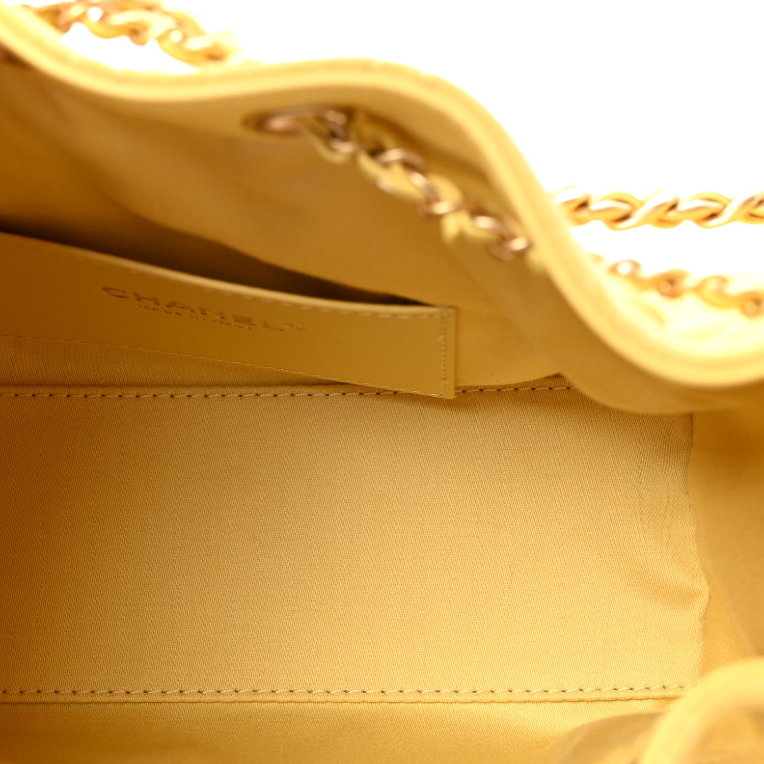 Suede Quilted Mini CHNL 25 Handbag Yellow