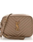 Calfskin Matelasse Monogram Lou Camera Bag Dark Latte