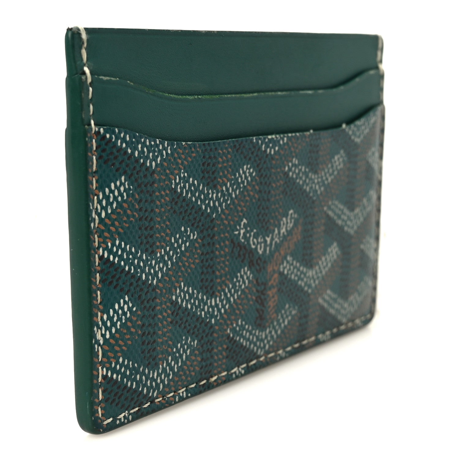 Goyardine Saint Sulpice Card Holder Green