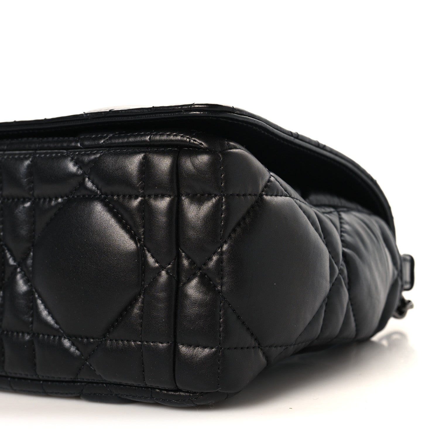 Calfskin Macrocannage Large Caro Bag Black