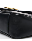 Calfskin Matelasse Small GG Marmont Shoulder Bag Black