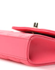 Lambskin Quilted Mini Trendy CC Chain Wallet Pink