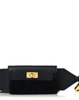 Swift Shearling Pocket Kelly Shoulder Strap Black