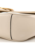 Calfskin Matelasse Mini GG Marmont Shoulder Bag White