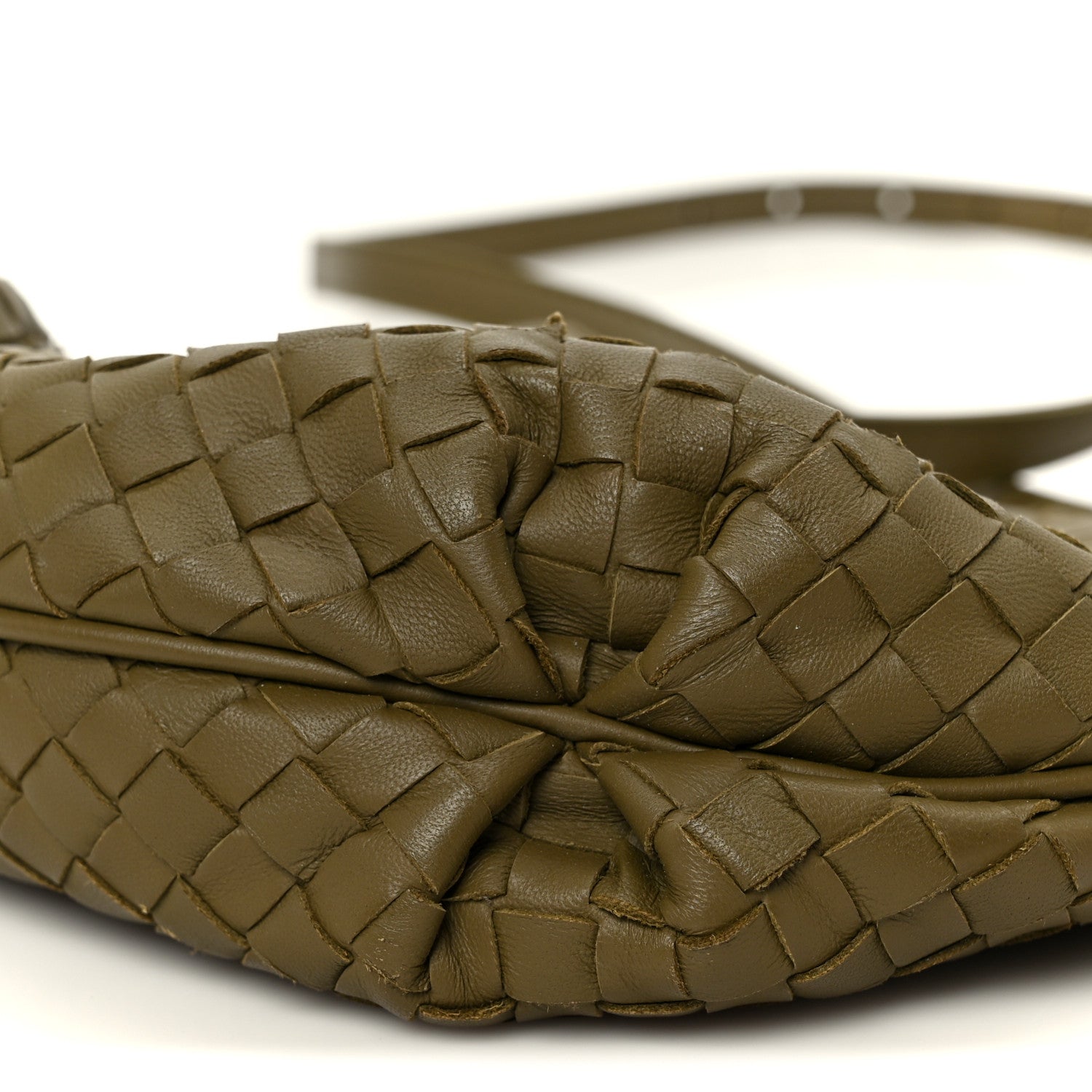 Nappa Intrecciato Crossbody Olive