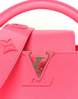 Taurillon Monogram Tuffetage Capucines Mini Fluo Pink