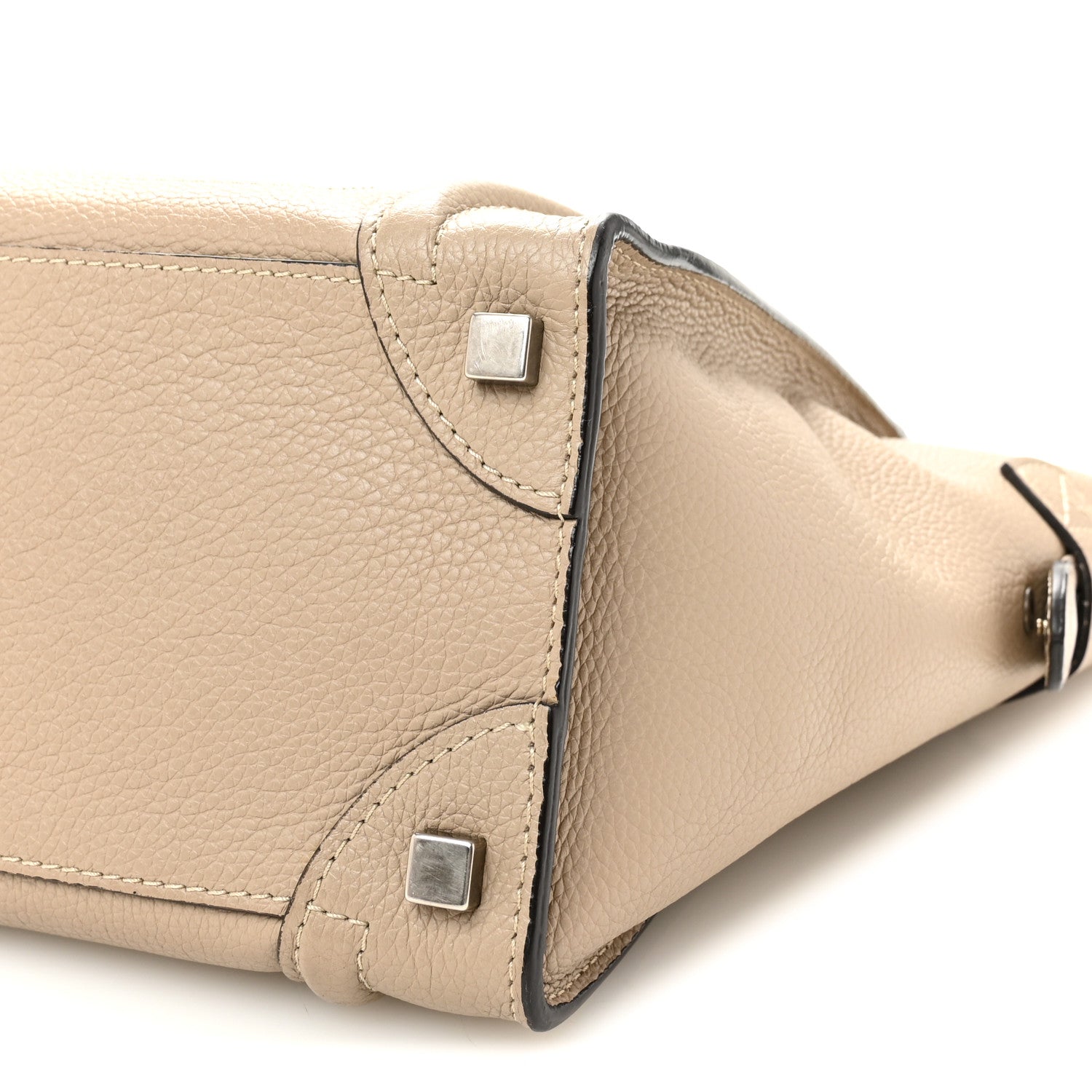 Drummed Calfskin Micro Luggage Dune