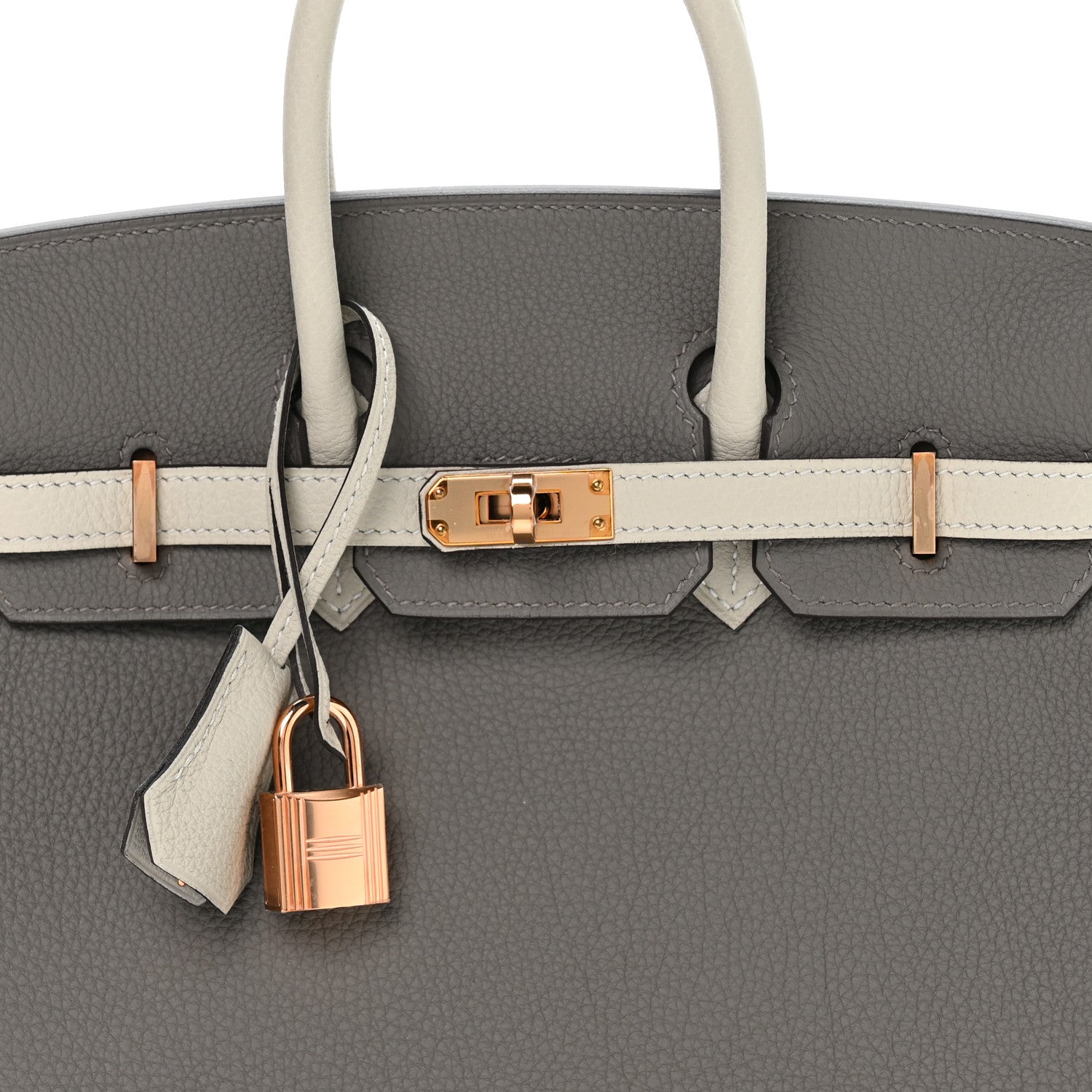 Togo Horseshoe Birkin 25 Etain Gris Perle