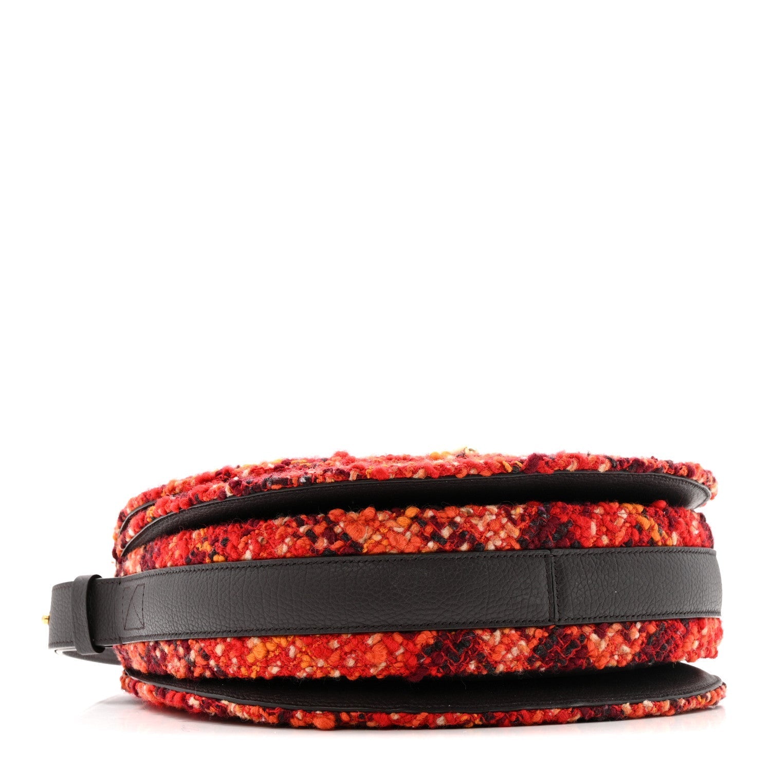 Tweed Check Medium Rocking Horse Crossbody Red Black