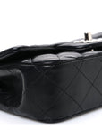 Lambskin Quilted Extra Mini Rectangular Flap Black