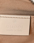 Calfskin Matelasse Small GG Marmont Chain Shoulder Bag White