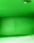 Shiny Box Calfskin Hourglass Top Handle Bag XS Fluo Green