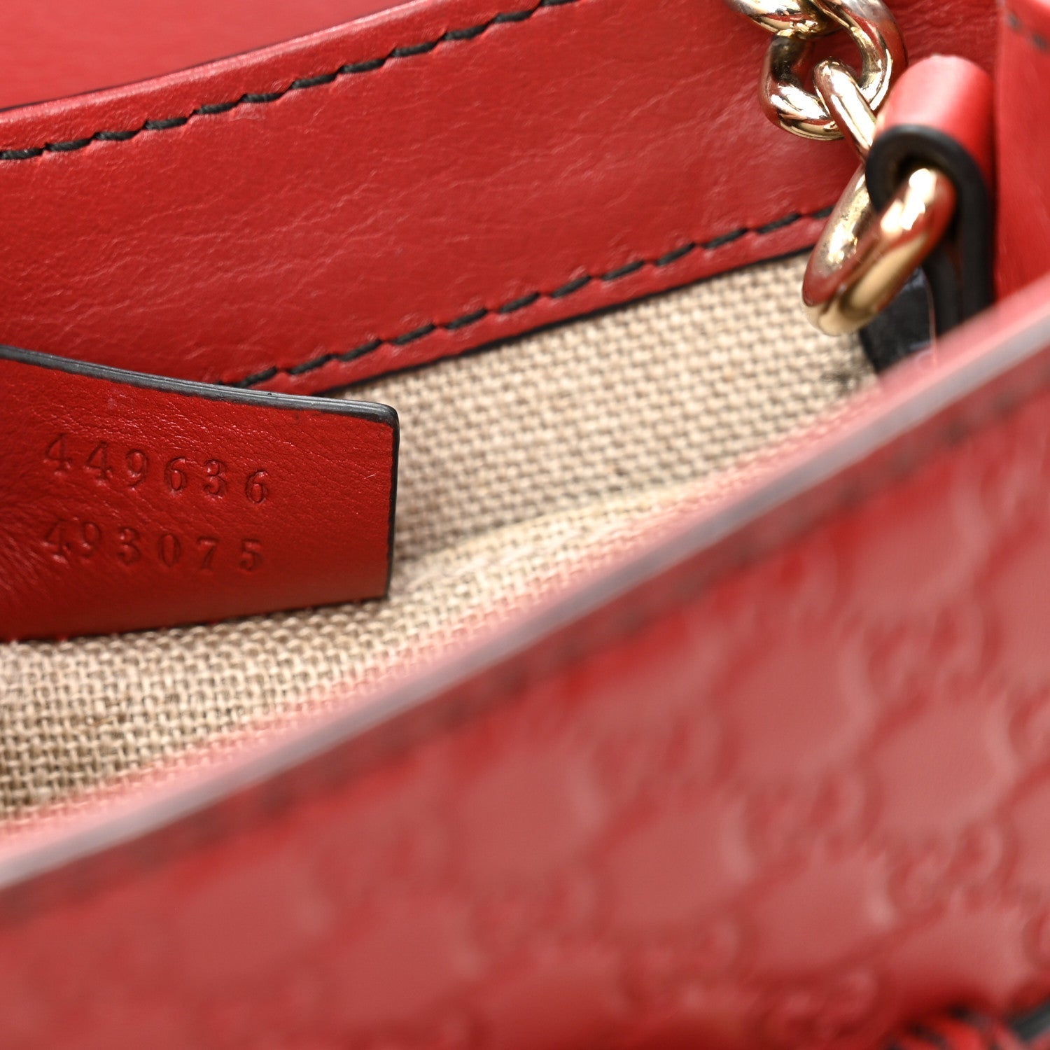 Soft MicroGCCIssima Mini Emily Chain Shoulder Bag Rosso