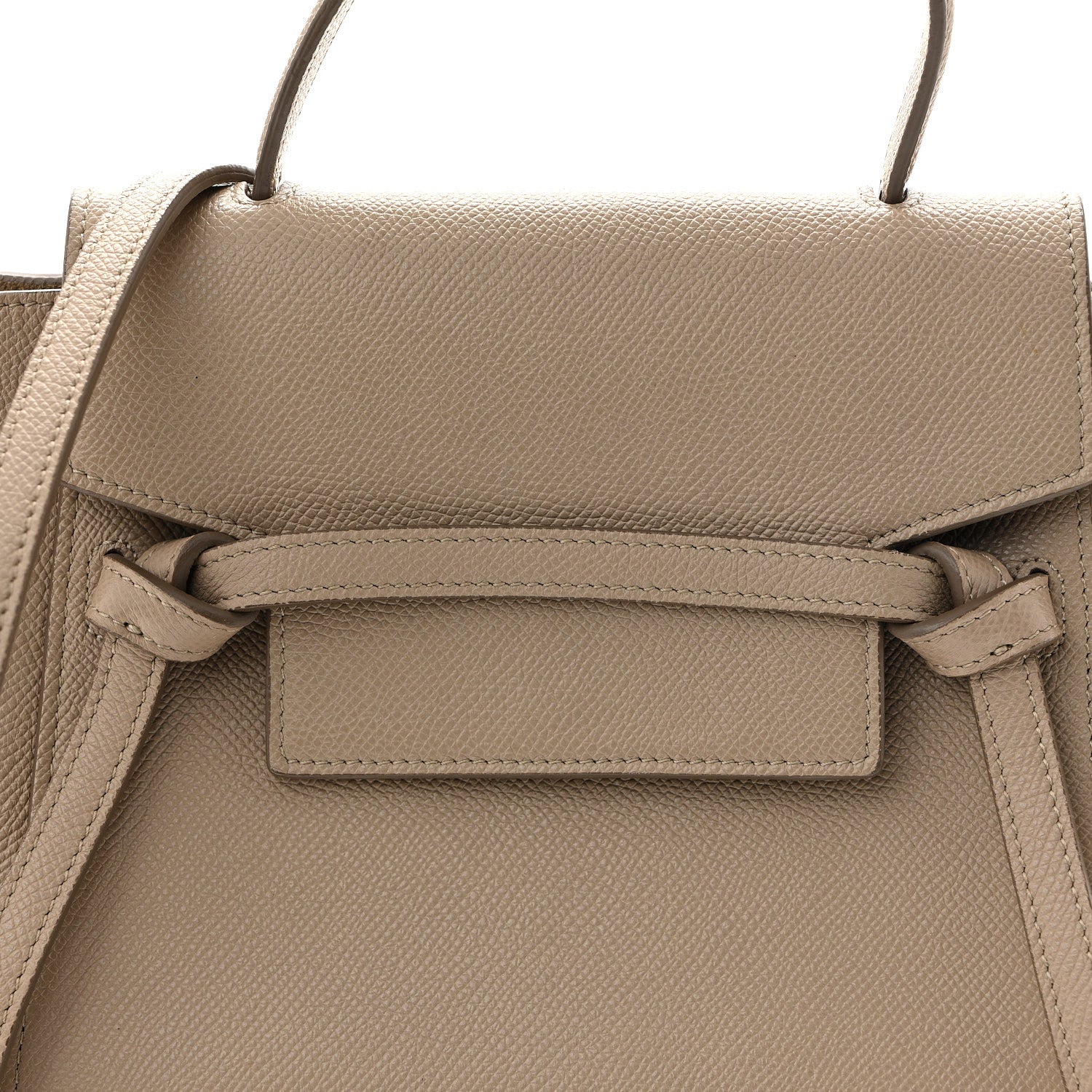 Grained Calfskin Nano Belt Bag Light Taupe