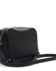 Pebbled Calfskin Small Soho Disco Bag Black