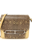 Matte Alligator Lizard Mini Sac Roulis Ombre Vanille